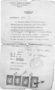 6 Consulat Turquie juin 1943 - Demande de nationalité Calo Portias