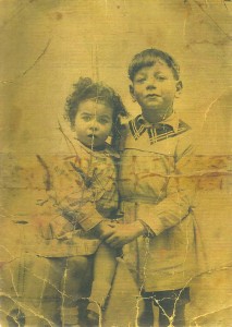 Marcel et Buéna Béhar  à l'école maternelle rue Popincourt - 1948