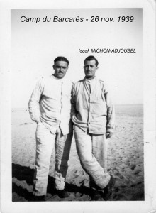 3  Mon Père Isaak Michon-Adjoubel Camp du barcarès nov.1939